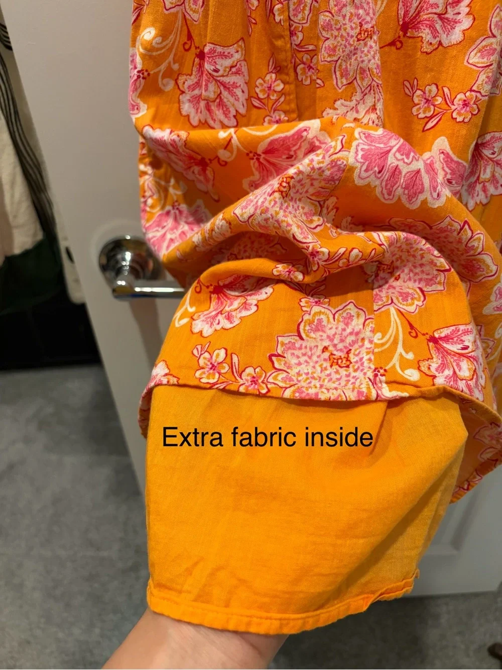 Old Navy Pink Floral Sundress on Mustard